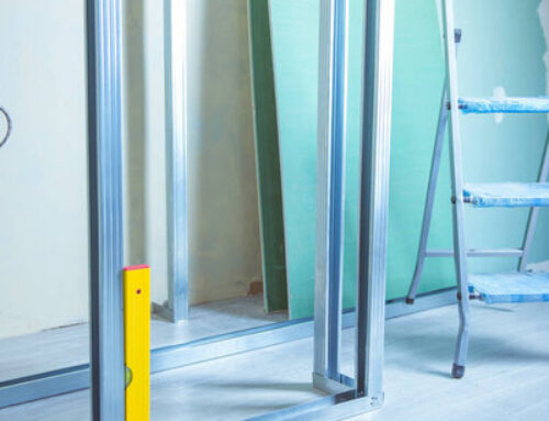 Partition Wall Installation On Metal Frame